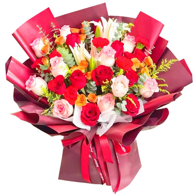 丽江22朵玫瑰百合，追求真爱幸福